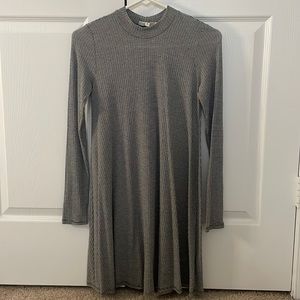 Black and white striped dress